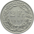 2 Franken 1967 B - fast stempelglanz